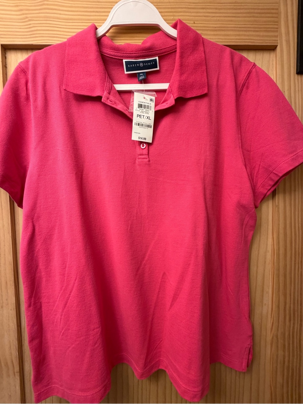 Karen Scott Steel Rose Polo Shirt